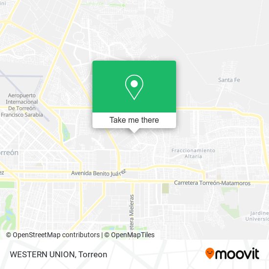 WESTERN UNION map