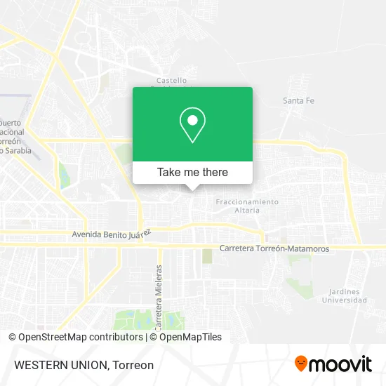 WESTERN UNION map