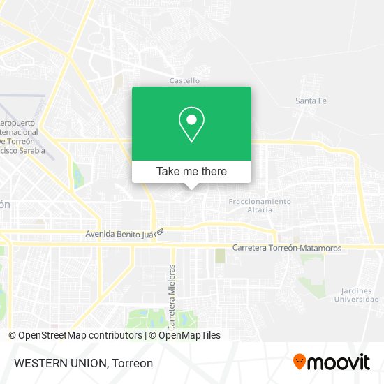 WESTERN UNION map