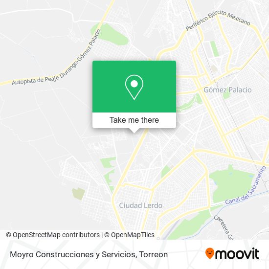 Mapa de Moyro Construcciones y Servicios