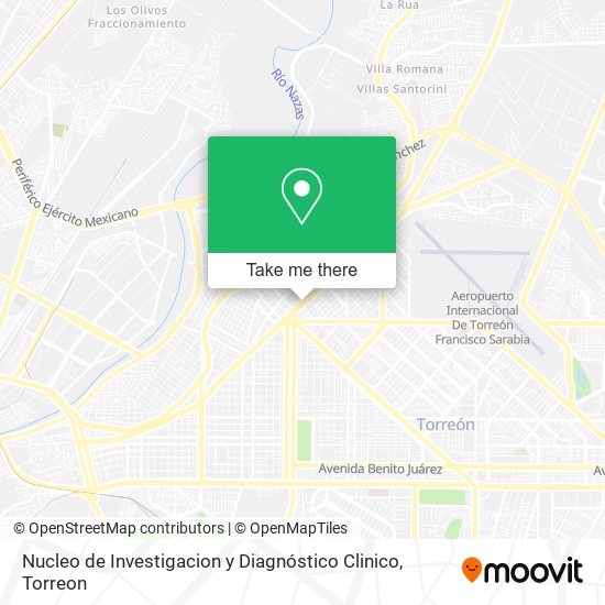 Mapa de Nucleo de Investigacion y Diagnóstico Clinico
