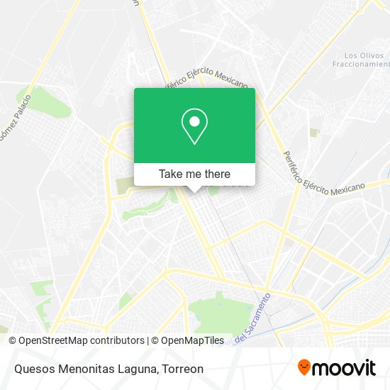 Quesos Menonitas Laguna map