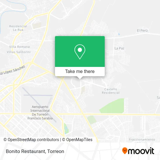 Bonito Restaurant map