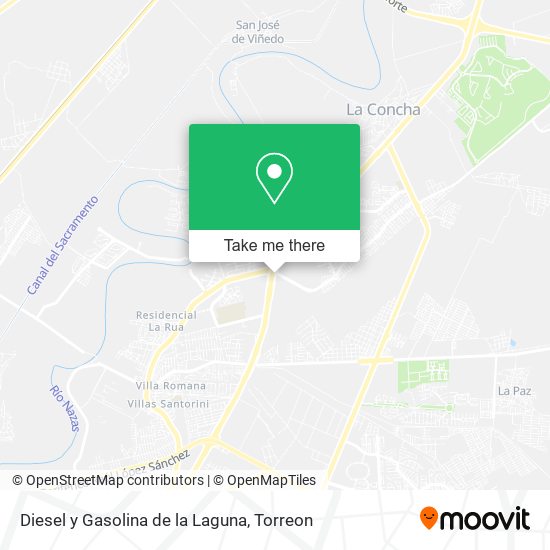 Diesel y Gasolina de la Laguna map