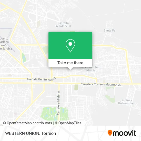 WESTERN UNION map