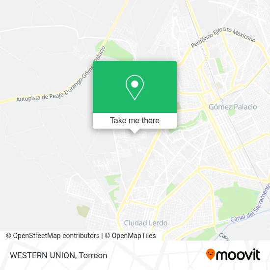 WESTERN UNION map