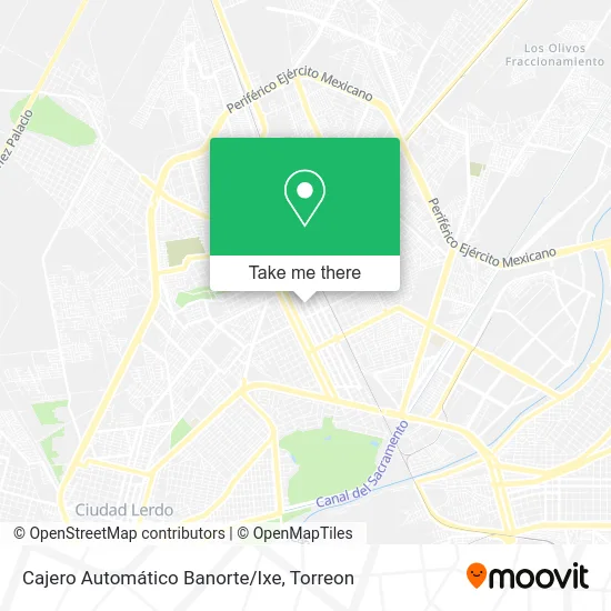 Mapa de Cajero Automático Banorte/Ixe