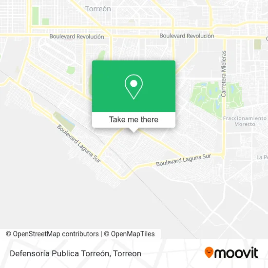 Defensoría Publica Torreón map