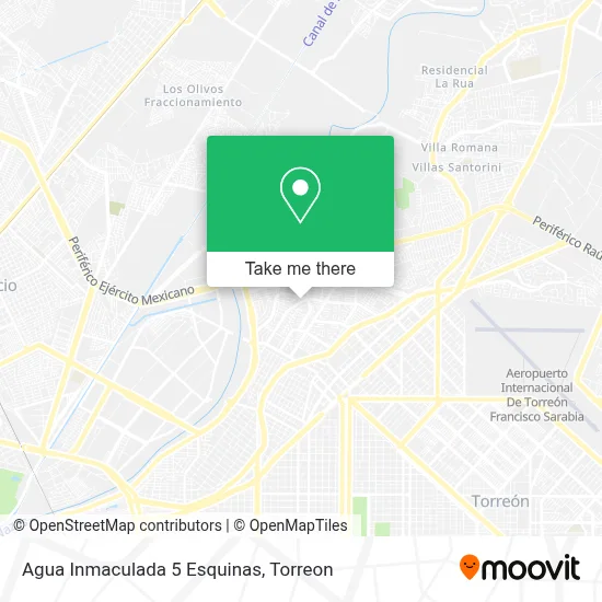 Agua Inmaculada 5 Esquinas map