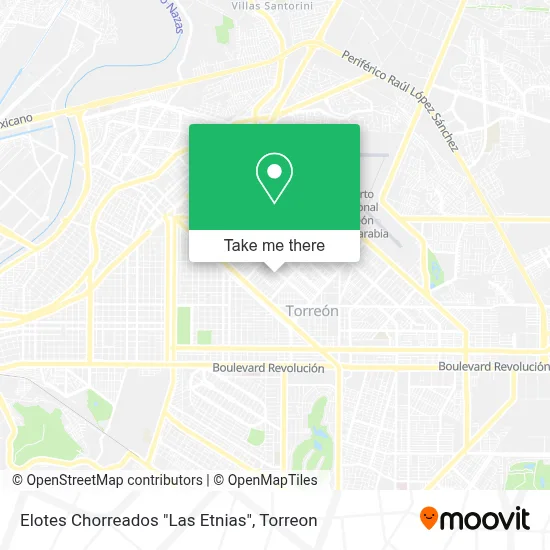 Elotes Chorreados "Las Etnias" map