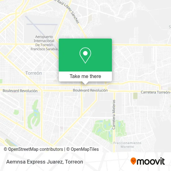 Aemnsa Express Juarez map