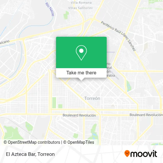 El Azteca Bar map