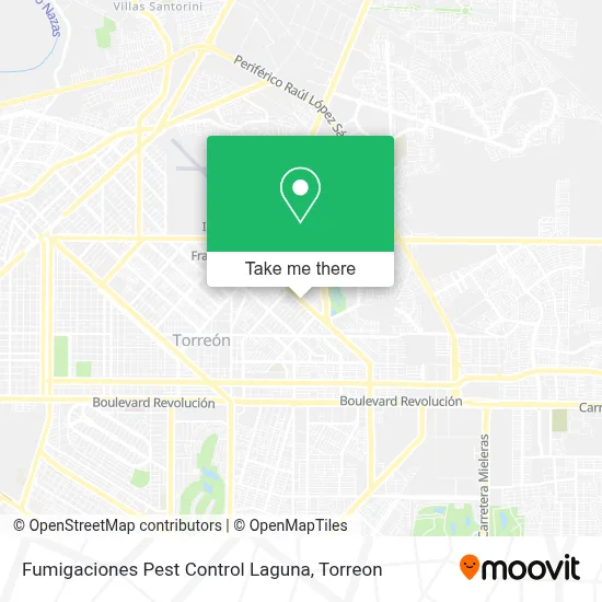 Fumigaciones Pest Control Laguna map