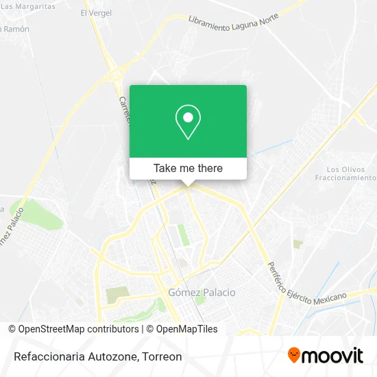 Refaccionaria Autozone map