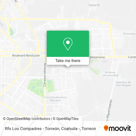 Rfs Los Compadres  - Torreón, Coahuila - map