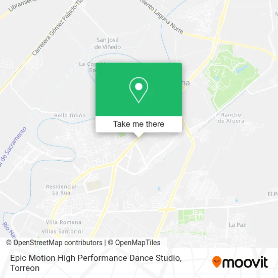 Epic Motion High Performance Dance Studio map