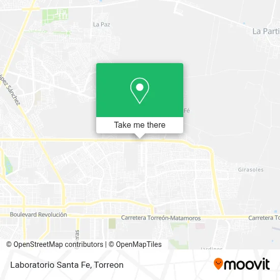 Laboratorio Santa Fe map