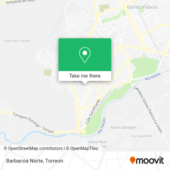 Barbacoa Norte map
