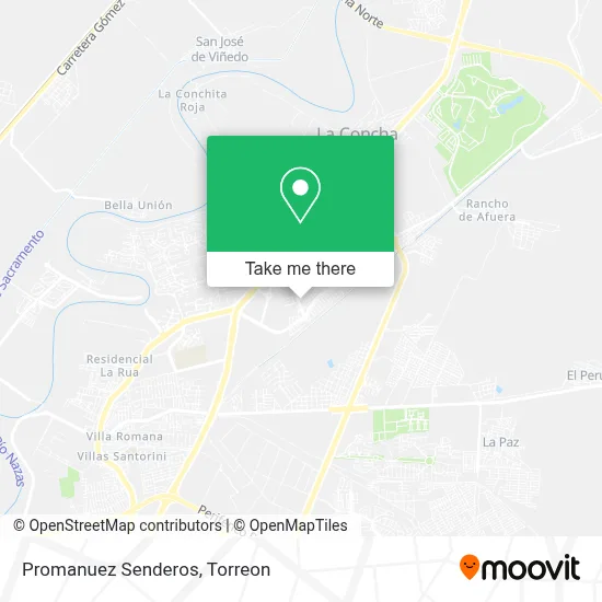 Promanuez Senderos map