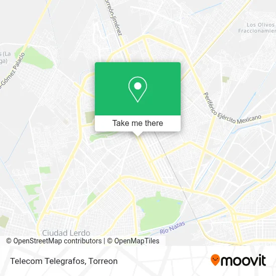 Telecom Telegrafos map