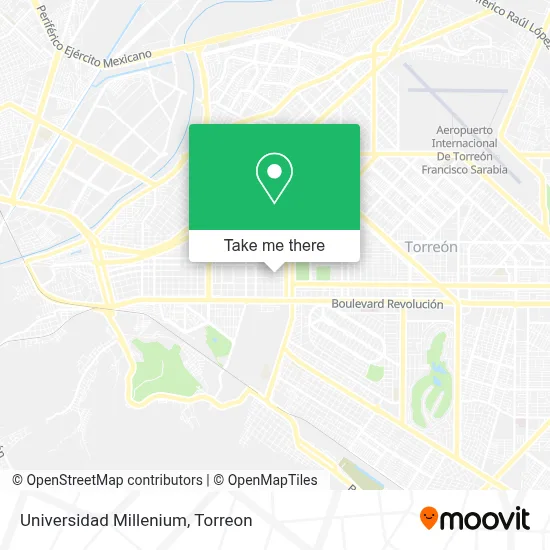 Universidad Millenium map