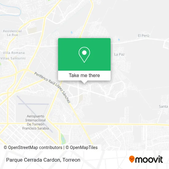 Parque Cerrada Cardon map