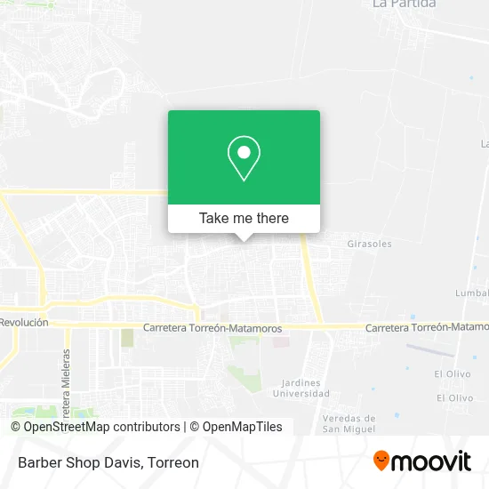 Barber Shop Davis map
