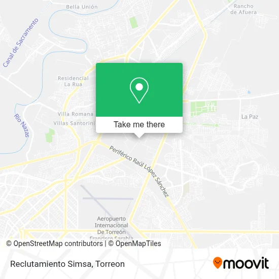 Reclutamiento Simsa map