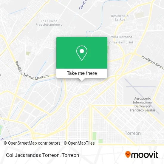 Col Jacarandas Torreon map