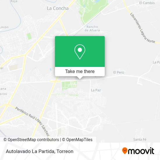Autolavado La Partida map