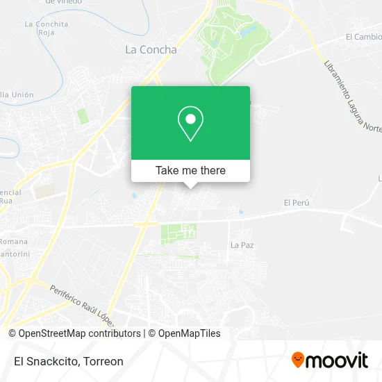 El Snackcito map