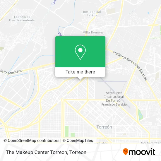 The Makeup Center Torreon map