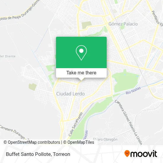 Buffet Santo Pollote map