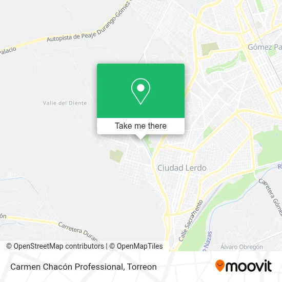 Carmen Chacón Professional map