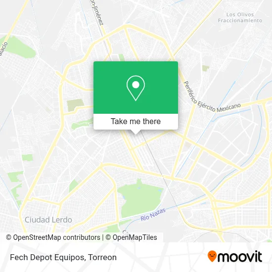 Fech Depot Equipos map