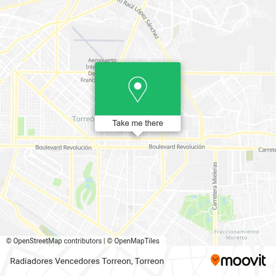 Radiadores Vencedores Torreon map