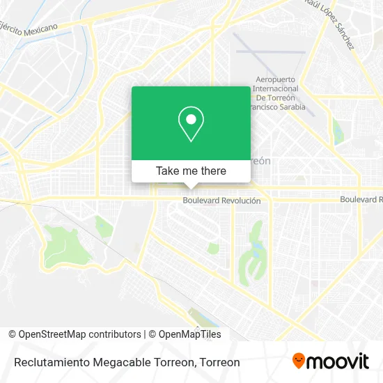 Reclutamiento Megacable Torreon map