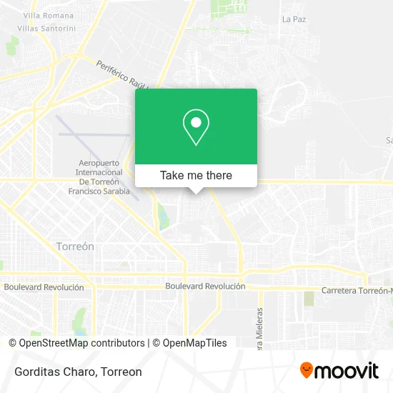 Gorditas Charo map