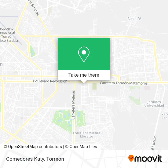 Comedores Katy map