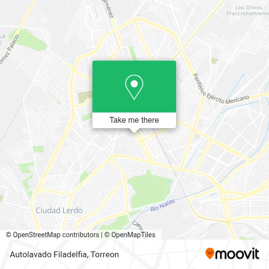 Autolavado Filadelfia map