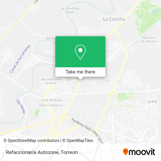 Refaccionaria Autozone map