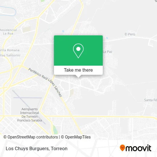 Los Chuys Burguers map