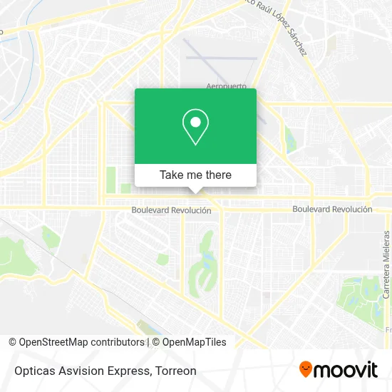 Opticas Asvision Express map