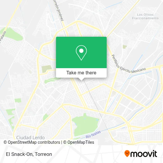 El Snack-On map