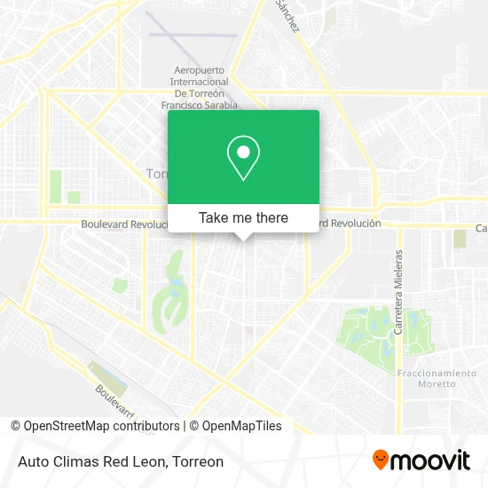 Auto Climas Red Leon map