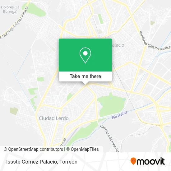 Issste Gomez Palacio map