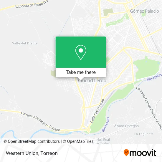Western Union map