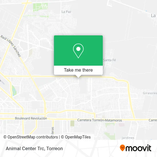 Animal Center Trc map