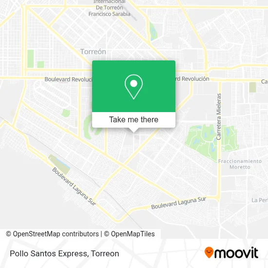 Pollo Santos Express map