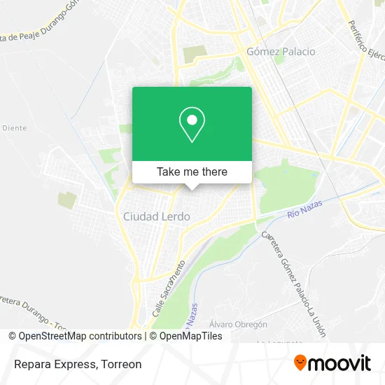 Repara Express map